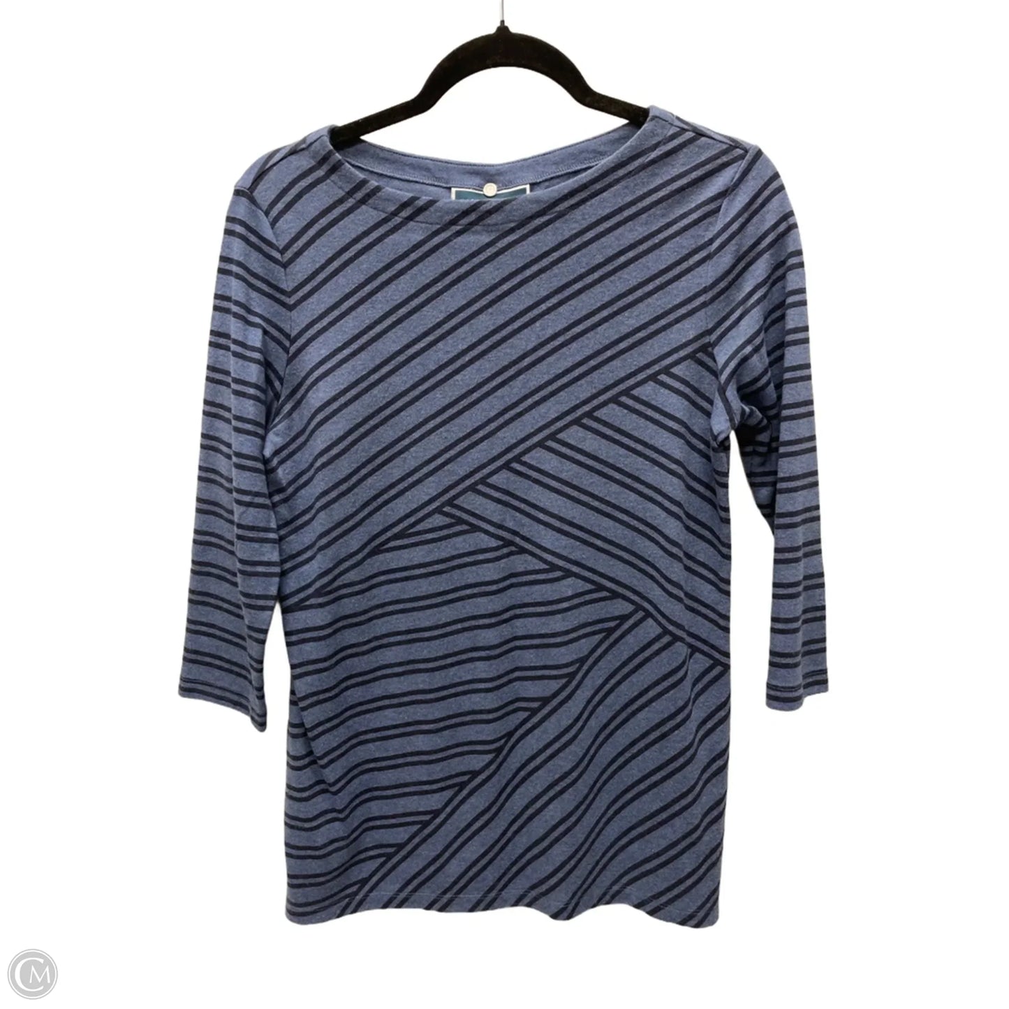 Top Long Sleeve By Karen Scott In Striped Pattern, Size: S