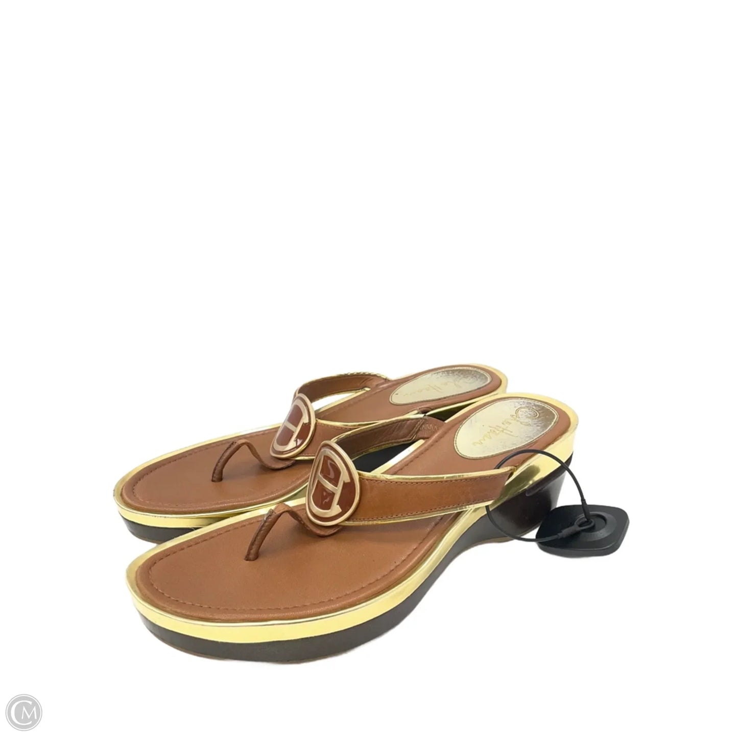 Sandals Heels Platform By Cole-haan In Tan, Size: 9.5