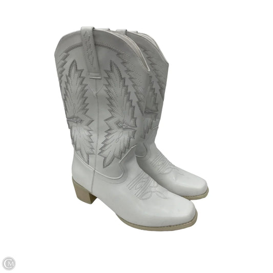 Boots Western By Clothes Mentor In White, Size: 8