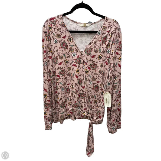 Top Long Sleeve By Clothes Mentor In Floral Print, Size: 2x