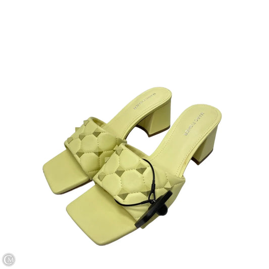 Sandals Heels Block By Marc Fisher In Yellow, Size: 9.5