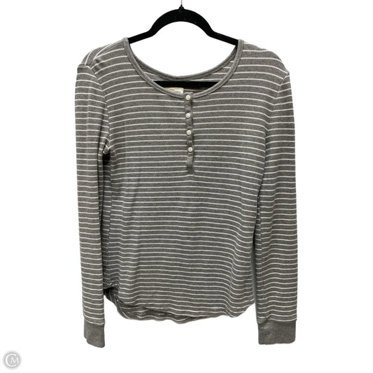 Top Long Sleeve By Thread And Supply In Striped Pattern, Size: M