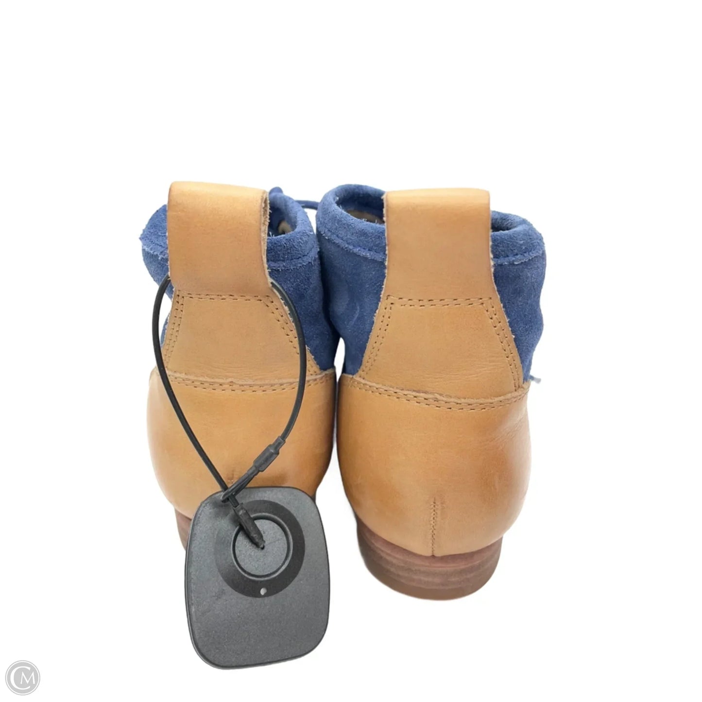 Boots Ankle Flats By Cmb In Blue & Tan, Size: 8