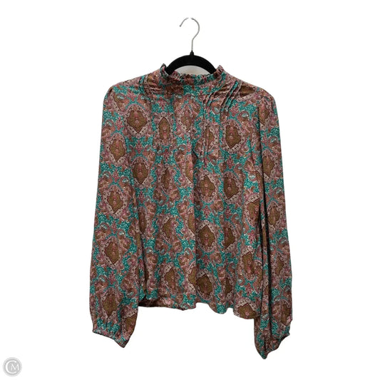Top Long Sleeve By Joie In Paisley Print, Size: M