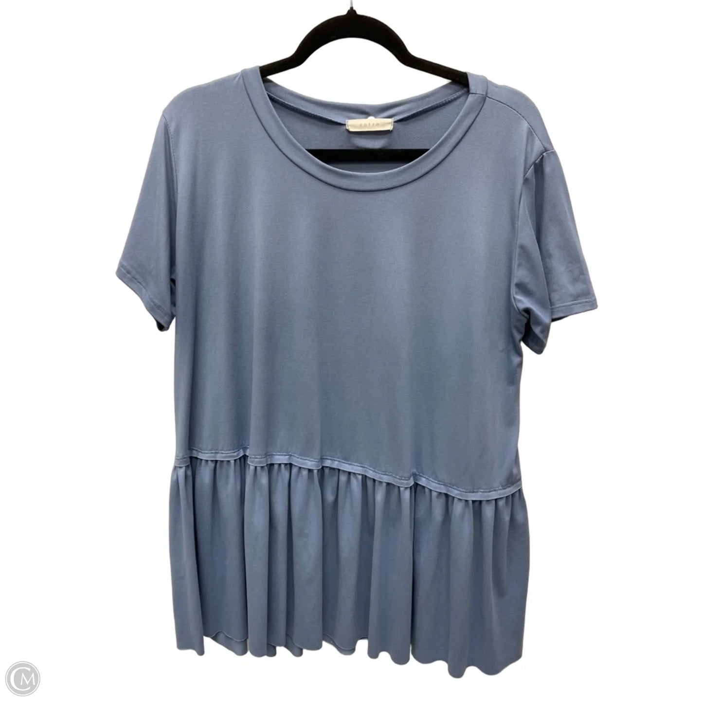 Top Short Sleeve By Entro In Blue, Size: L