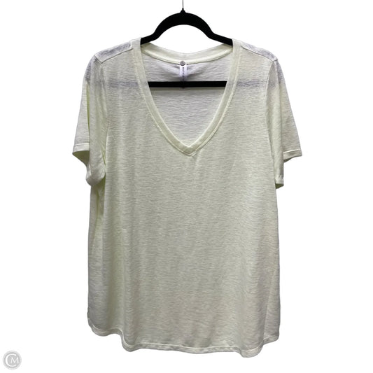 Top Short Sleeve By Athleta In Yellow, Size: Xl
