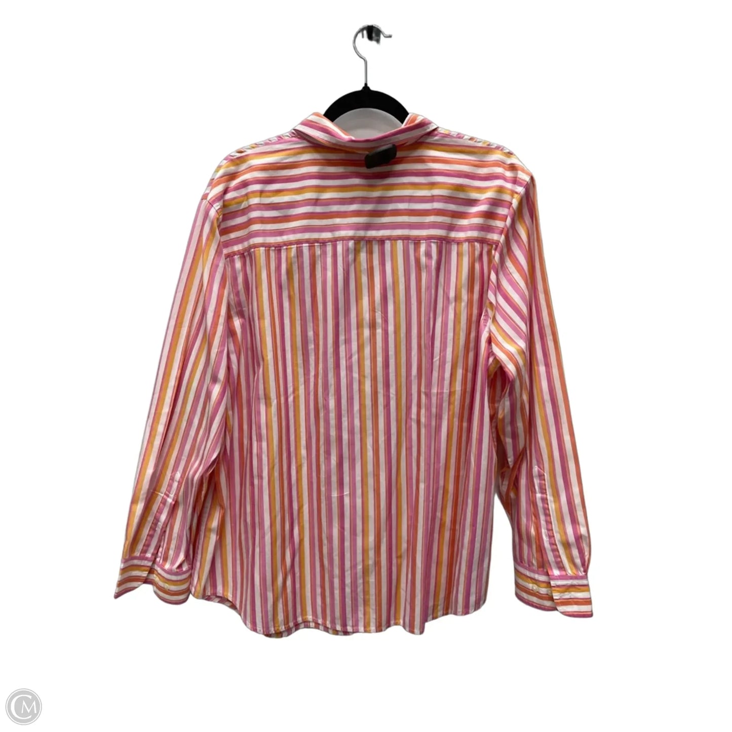 Top Long Sleeve By Lauren By Ralph Lauren In Striped Pattern, Size: 2x