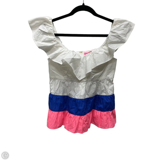 Top Sleeveless Designer By Lilly Pulitzer In Blue & Pink, Size: Xs