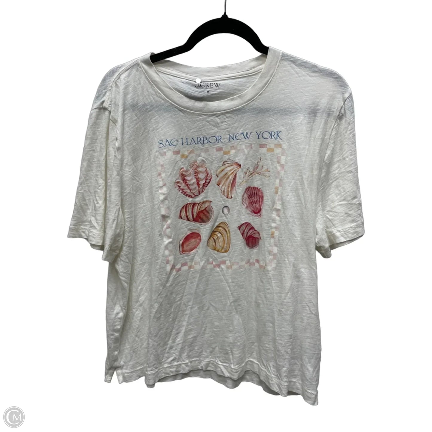 Top Short Sleeve By J. Crew In Cream, Size: M