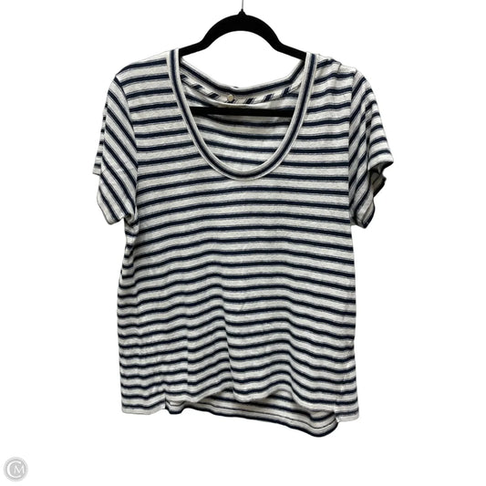 Top Short Sleeve By Madewell In Striped Pattern, Size: Xl