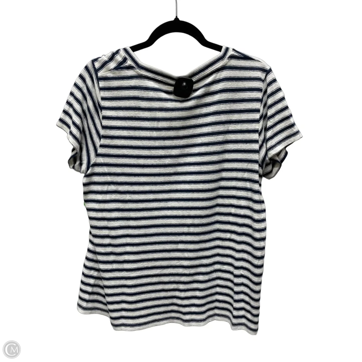 Top Short Sleeve By Madewell In Striped Pattern, Size: Xl