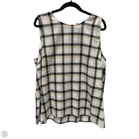 Top Sleeveless By J. Jill In Checkered Pattern, Size: Xl