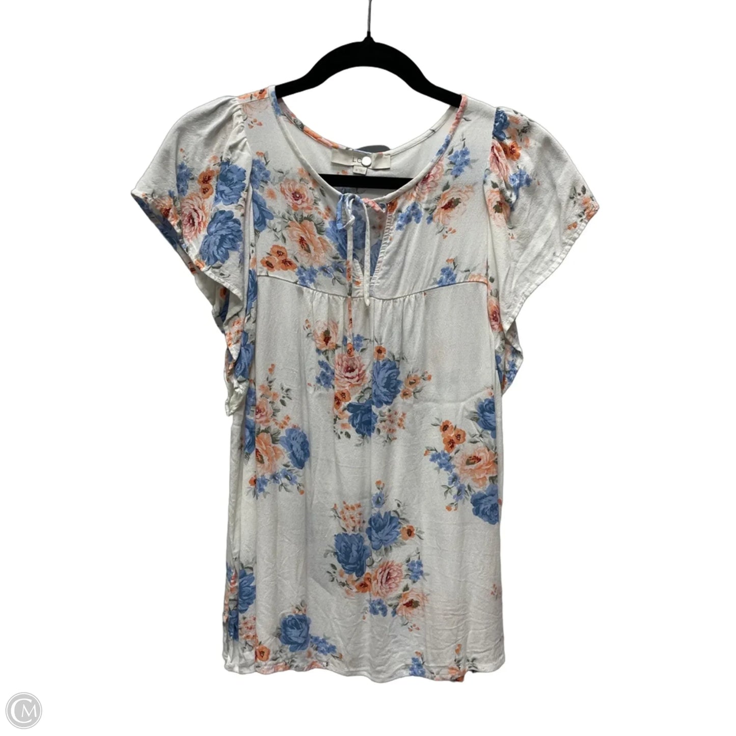 Top Short Sleeve By Loft In Floral Print, Size: M