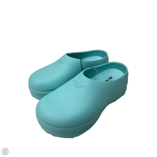 Shoes Heels Platform By Adidas In Aqua, Size: 9