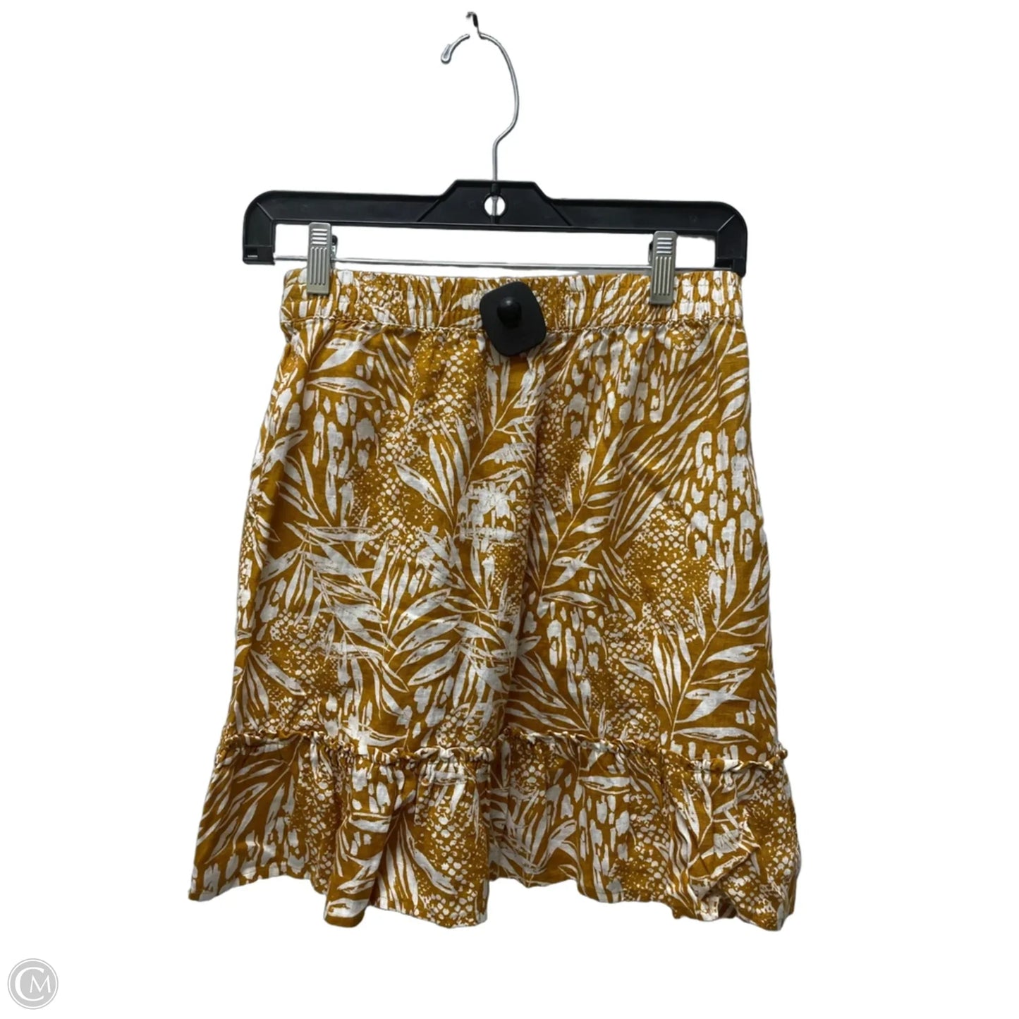 Skirt Mini & Short By Christian Siriano In Gold & White, Size: 4