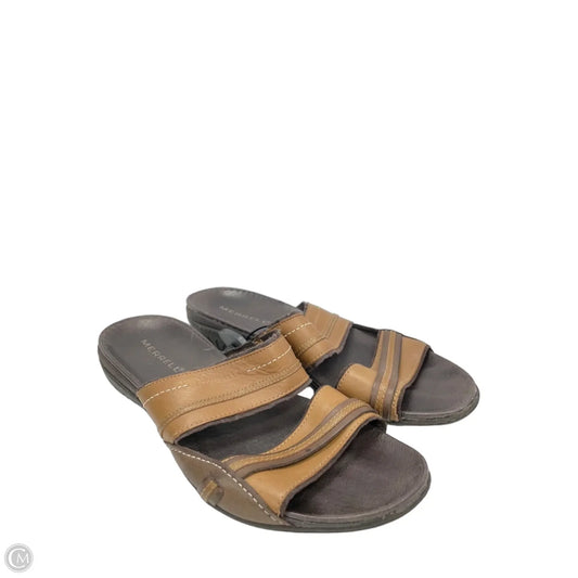Sandals Flats By Merrell In Brown, Size: 9