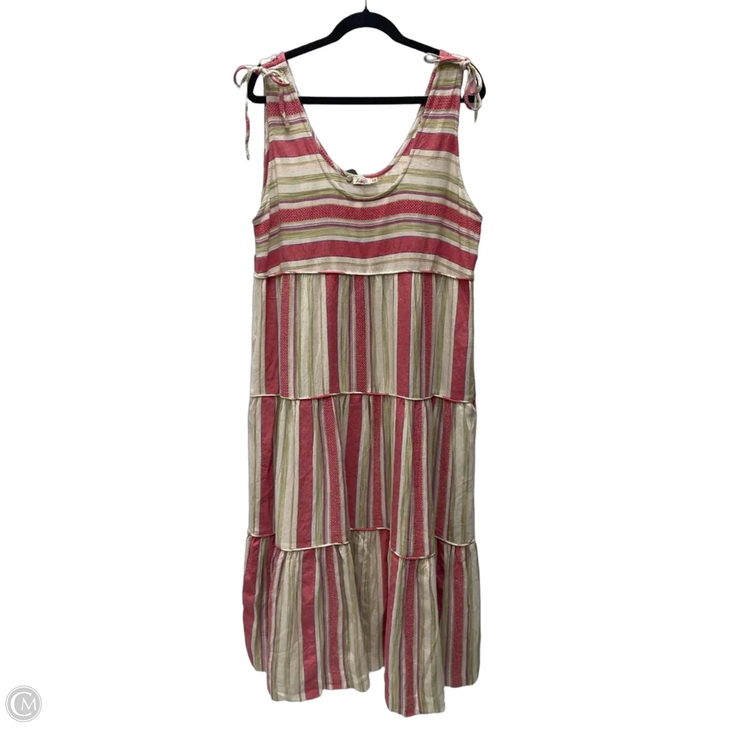 Dress Casual Maxi By Faherty In Striped Pattern, Size: Xl