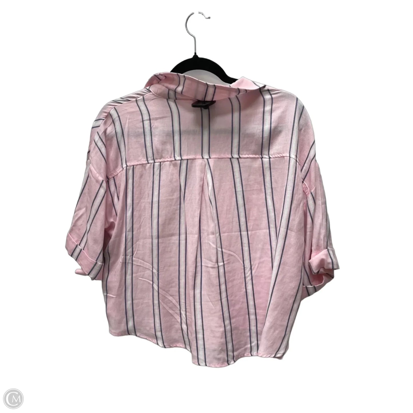 Top Short Sleeve By Milk & Honey In Striped Pattern, Size: M