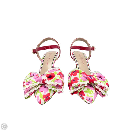 Shoes Heels Kitten By Betsey Johnson In Floral Print, Size: 8