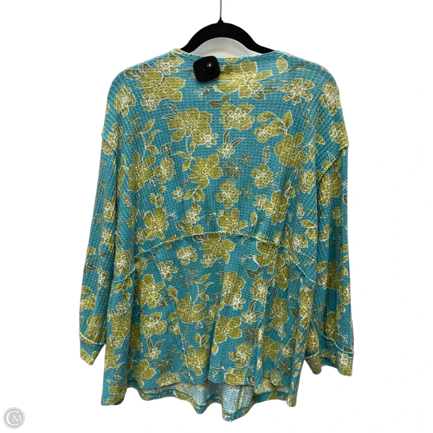 Top 3/4 Sleeve By Cato In Floral Print, Size: 3x