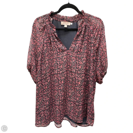 Top Short Sleeve By Philosophy In Paisley Print, Size: 2x