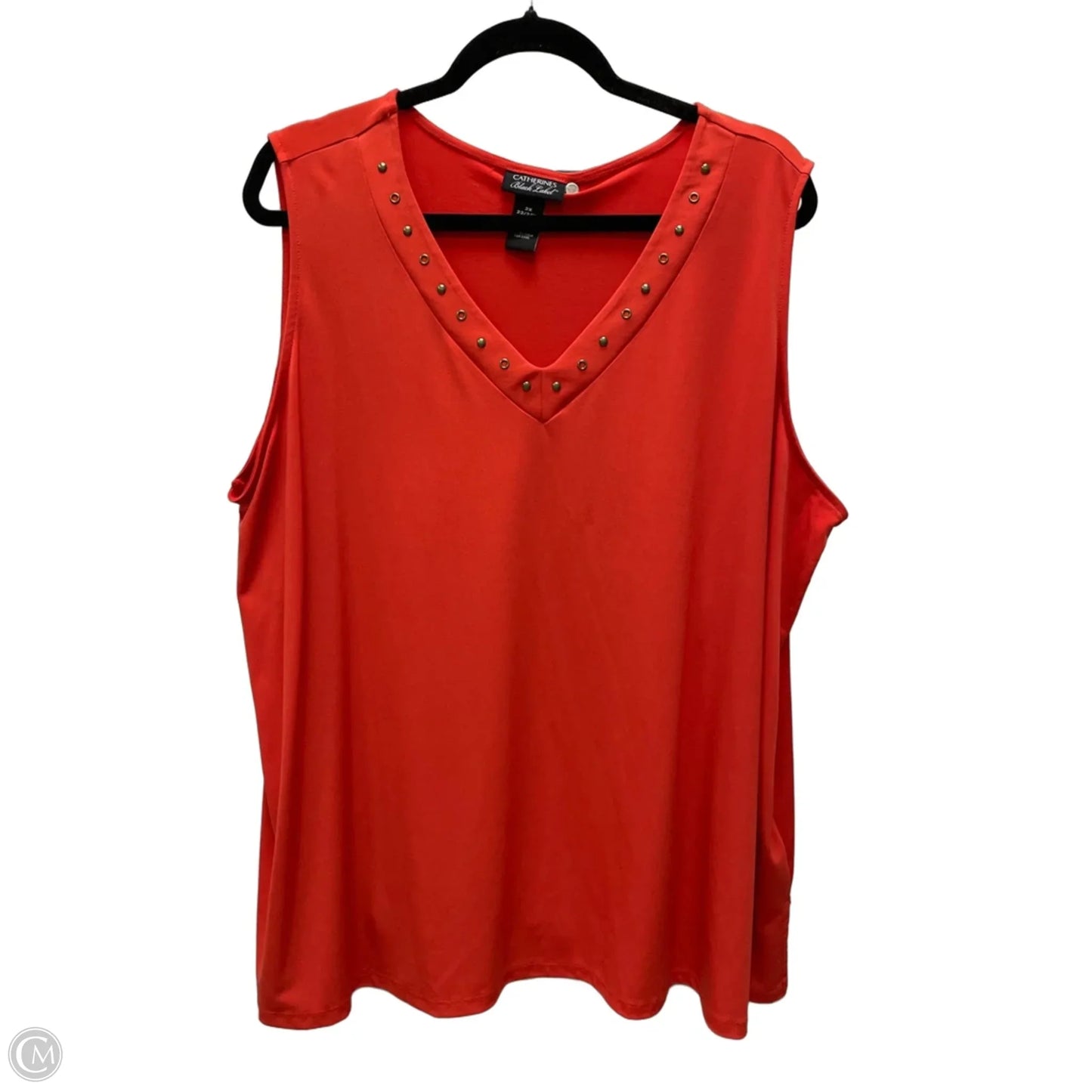 Top Sleeveless By Catherines In Orange, Size: 2x