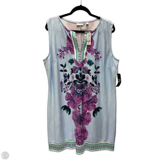 Dress Casual Short By New York And Co In Floral Print, Size: 2x