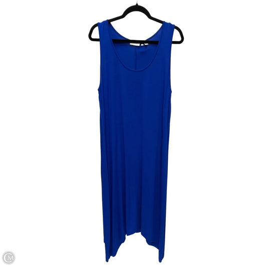 Dress Casual Midi By New York And Co In Blue, Size: L