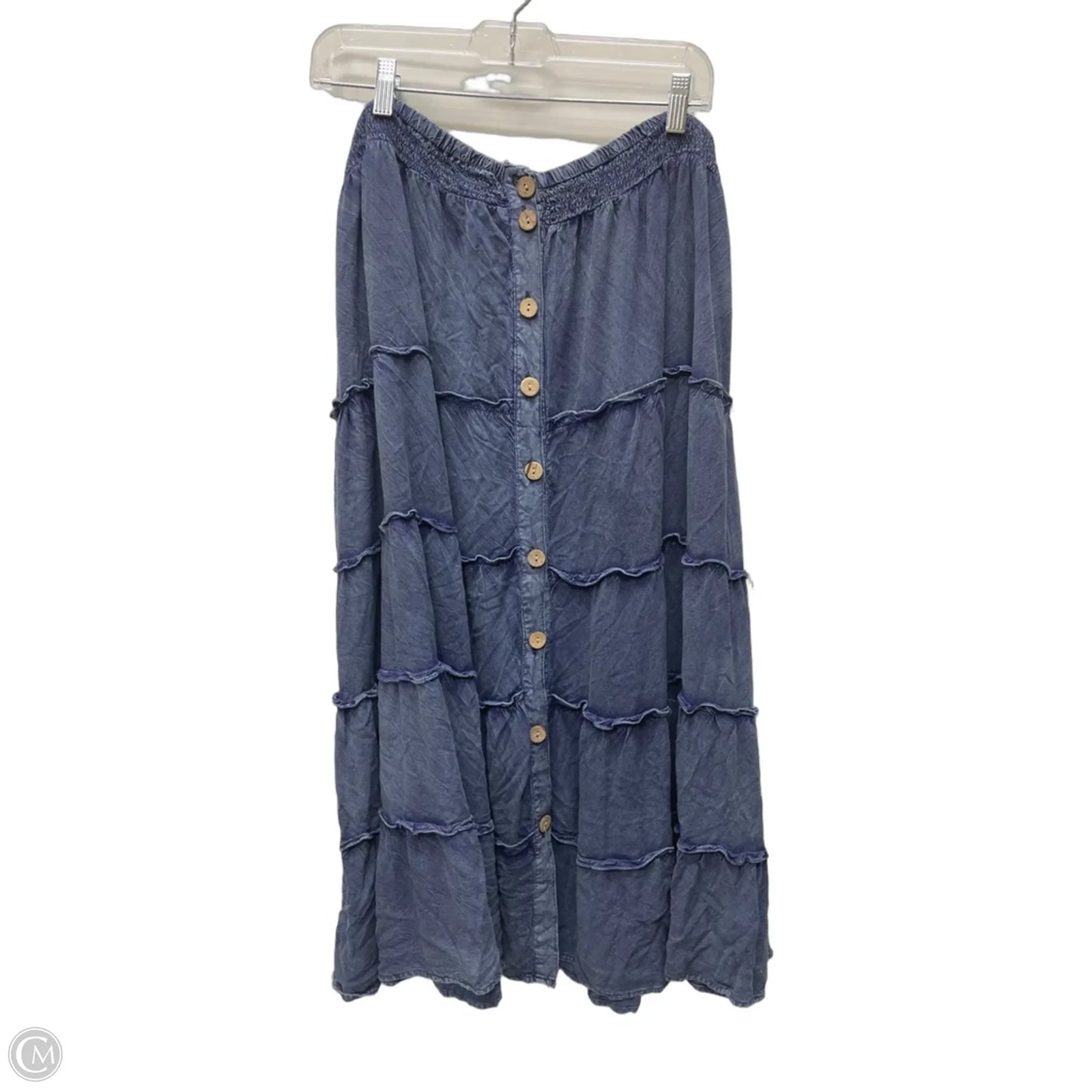 Skirt Midi By Mlle Gabrielle In Blue, Size: Xl