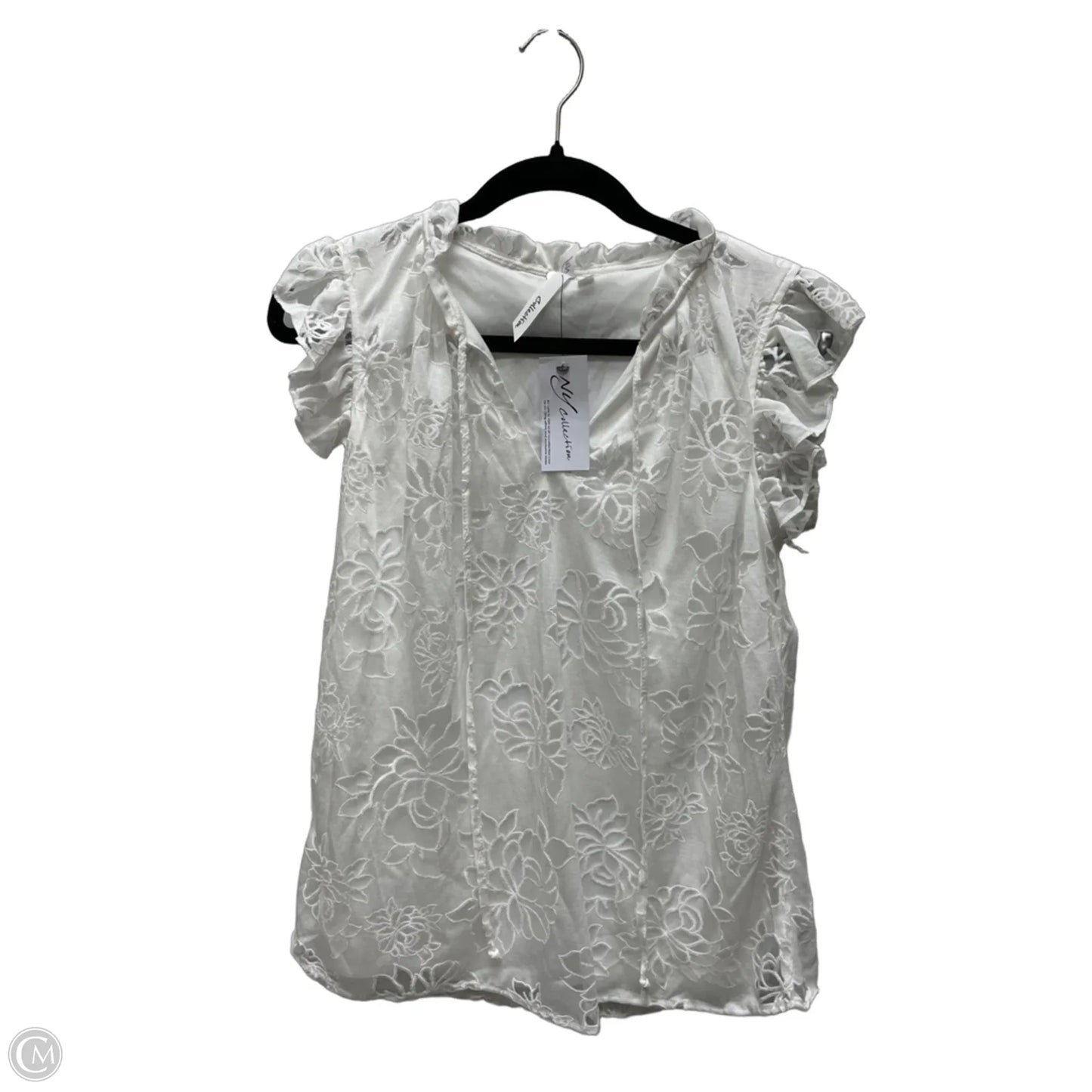 Top Short Sleeve By Ny Collection In White, Size: S