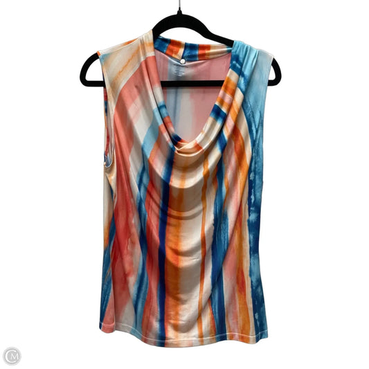 Top Sleeveless By Worthington In Multi-colored, Size: L