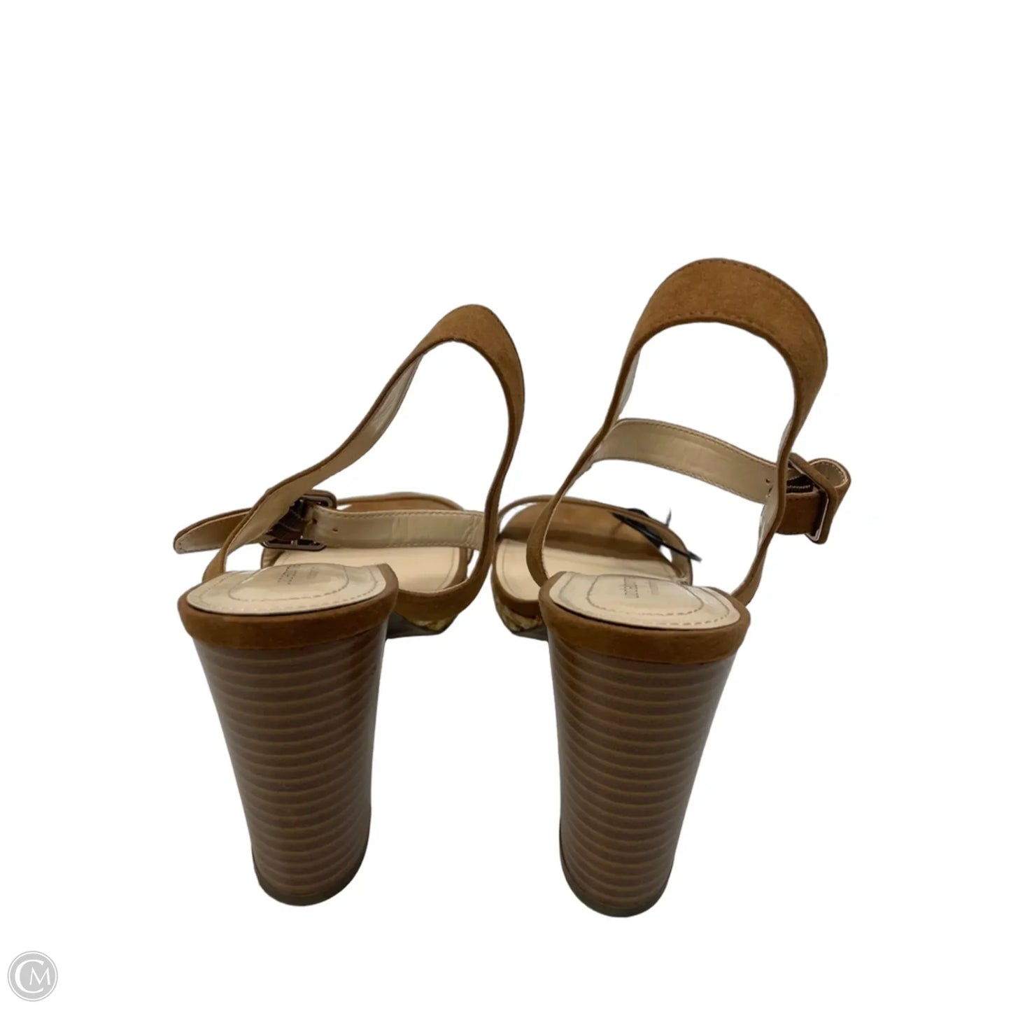 Sandals Heels Block By Liz Claiborne In Tan, Size: 11