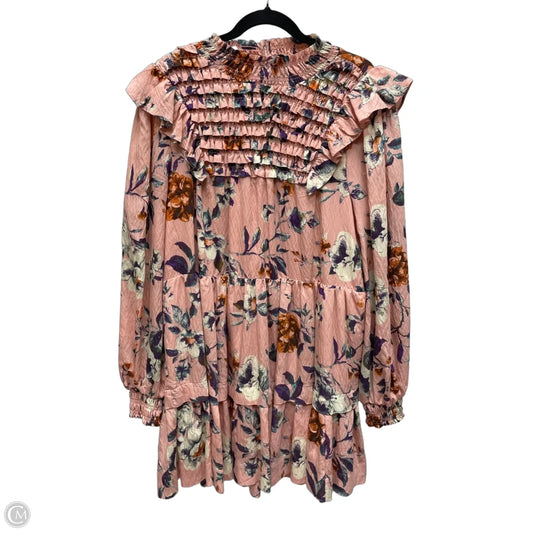 Dress Casual Short By Anthropologie In Floral Print, Size: L