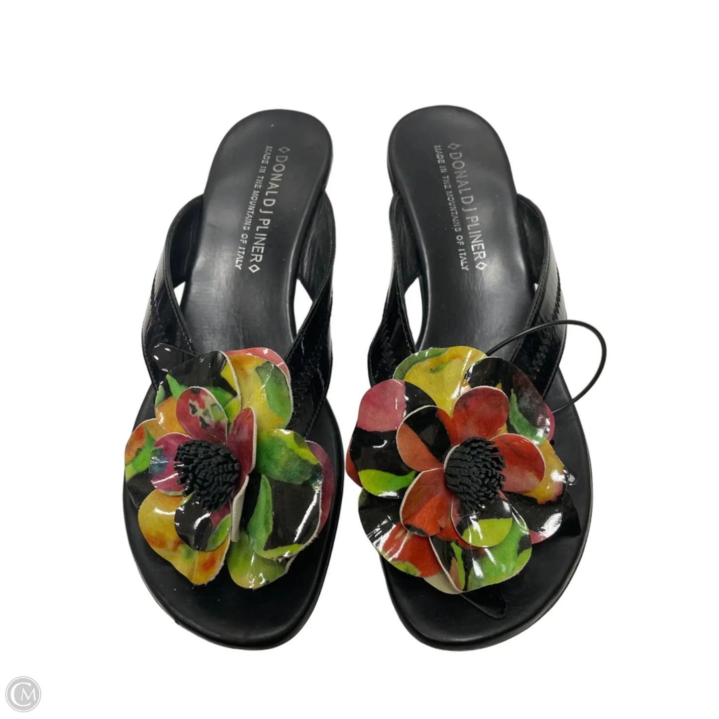 Sandals Heels Wedge By Donald Pliner In Black, Size: 9