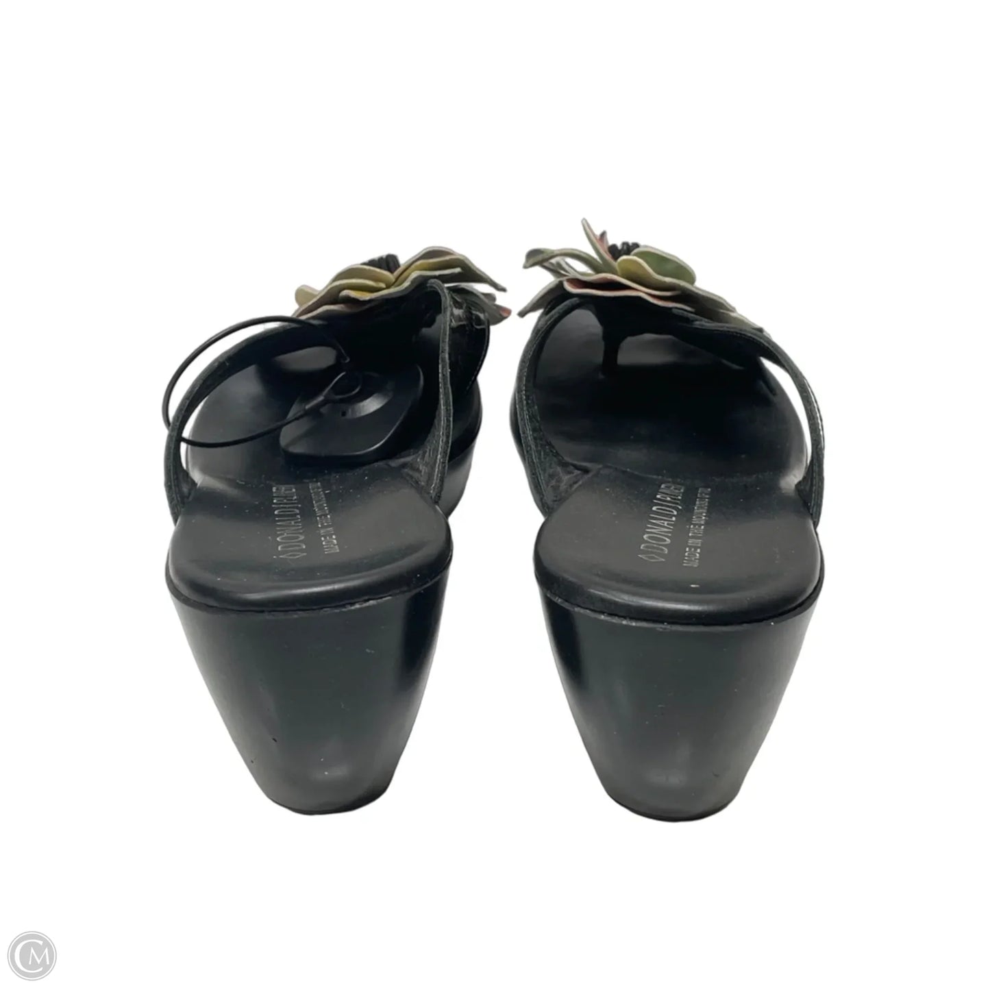 Sandals Heels Wedge By Donald Pliner In Black, Size: 9