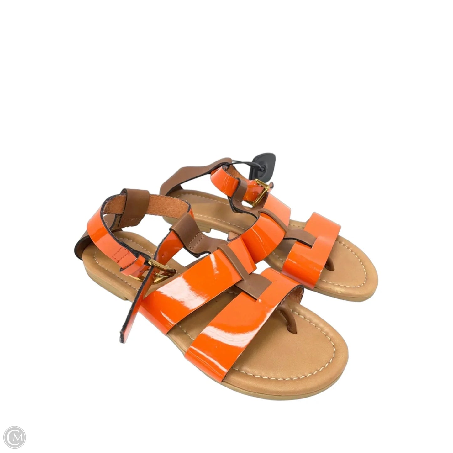 Sandals Flats By Charles David In Orange & Tan, Size: 6