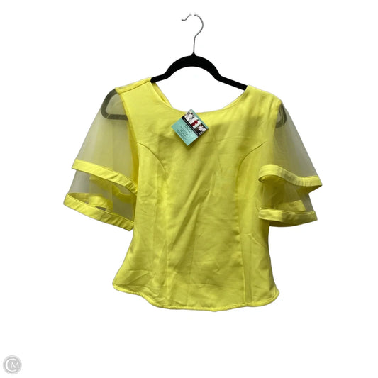 Top Short Sleeve By Clothes Mentor In Yellow, Size: L