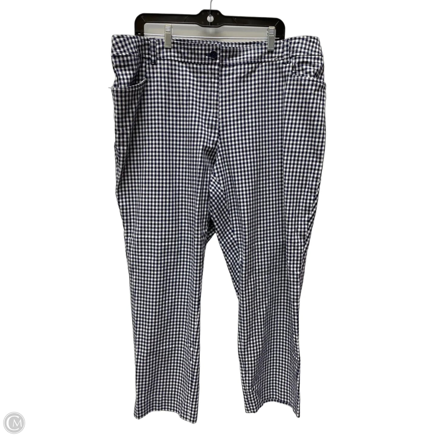 Pants Cropped By Anne Klein In Checkered Pattern, Size: 16