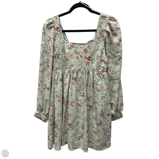 Dress Casual Short By Blu Pepper In Floral Print, Size: M