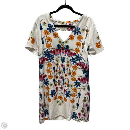 Dress Casual Short By Desigual In Floral Print, Size: L
