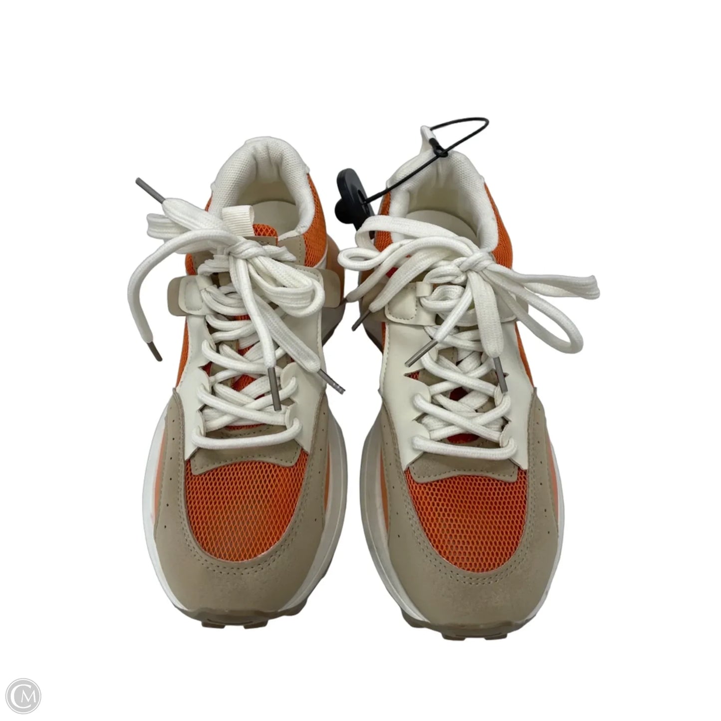 Shoes Sneakers By Clothes Mentor In Cream & Orange, Size: 9