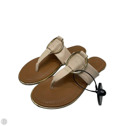 Sandals Flats By Liz Claiborne In Beige, Size: 7