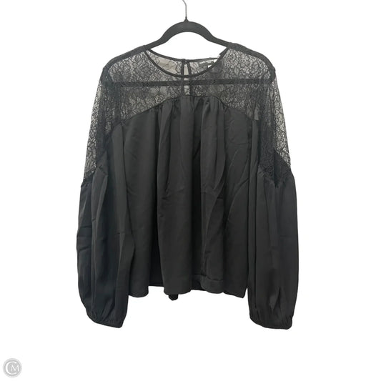 Top Long Sleeve Designer By Karl Lagerfeld In Black, Size: Xl