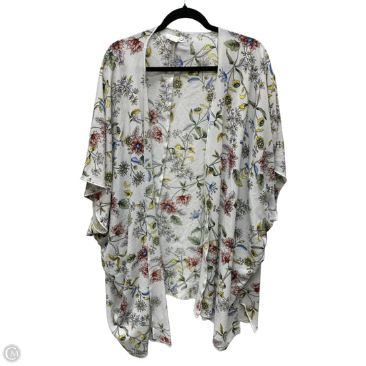 Kimono By Clothes Mentor In Floral Print, Size: L