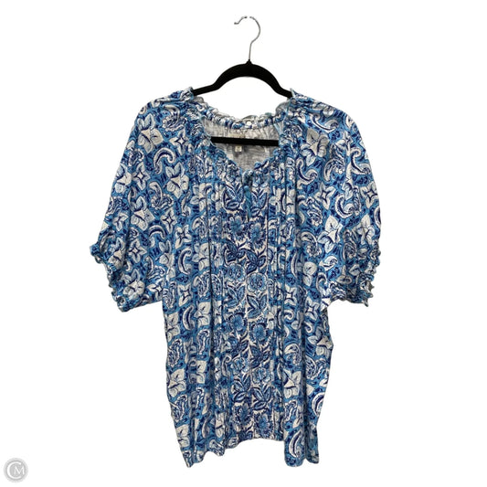 Top Short Sleeve By Wonderly In Floral Print, Size: 3x