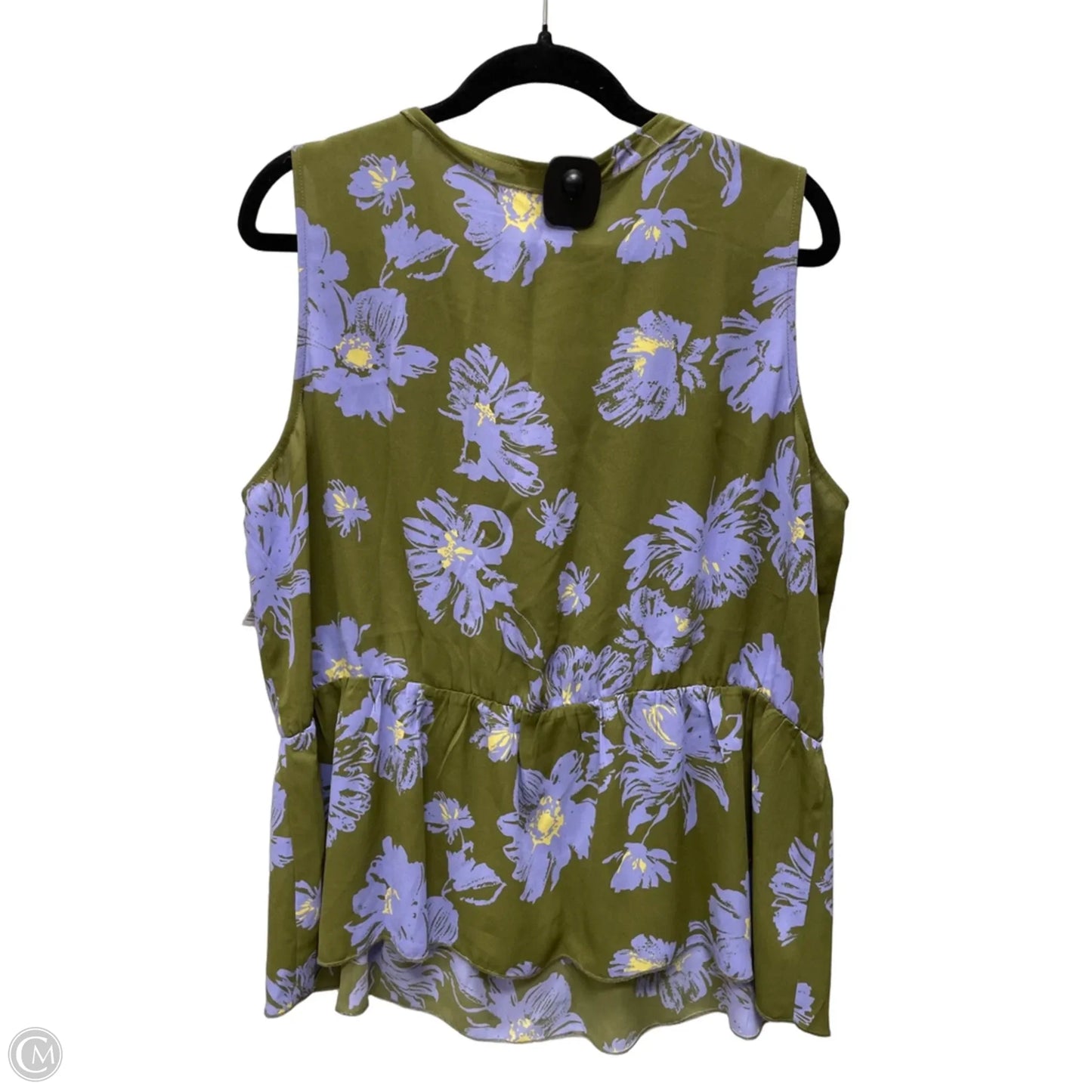 Top Sleeveless By Cabi In Floral Print, Size: Xl