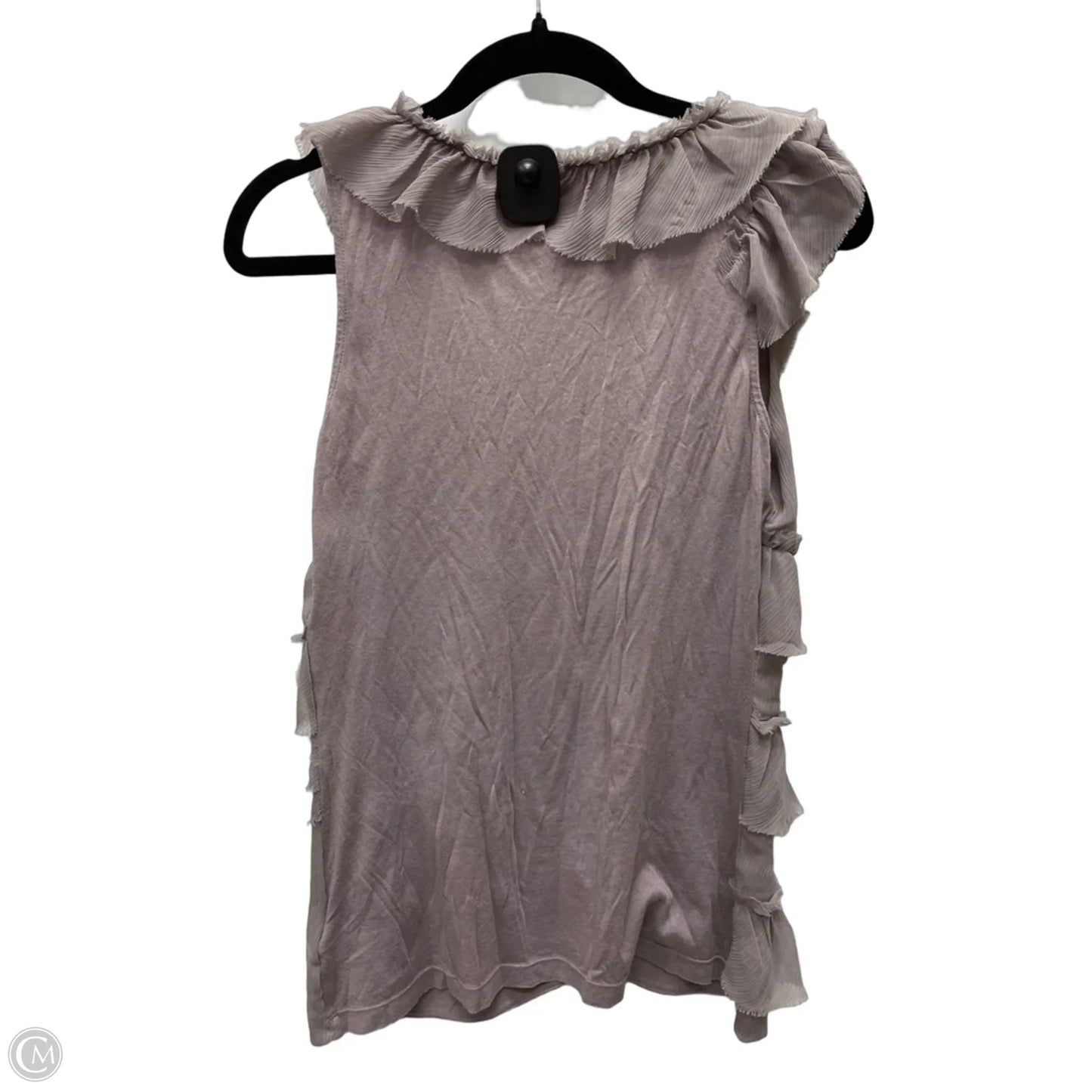 Blouse Sleeveless By Deletta In Grey, Size: M