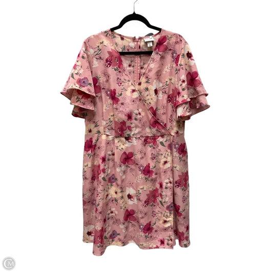 Dress Casual Short By Ava & Viv In Floral Print, Size: 1x