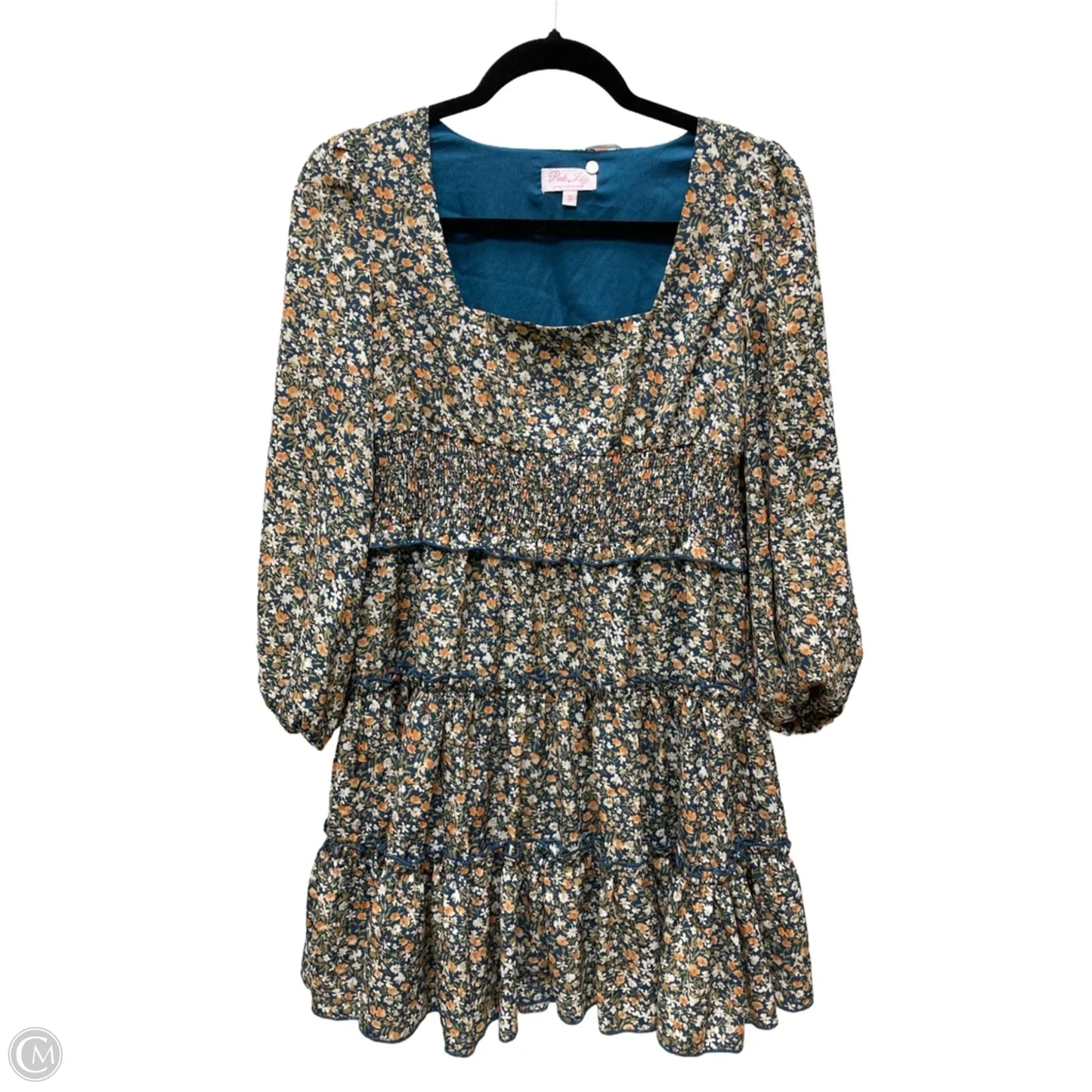 Dress Casual Short By Pink Lily In Floral Print, Size: S