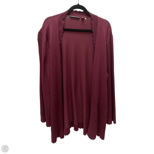 Cardigan By Cyrus In Maroon, Size: 3x